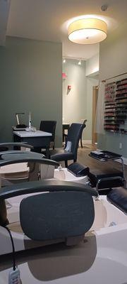 Pedi and mani stations