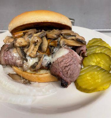 The Fillin Station just rolled out a few new menu items, The Double Smoked Swiss and Mushroom Brisket Sandwich amazing!!!