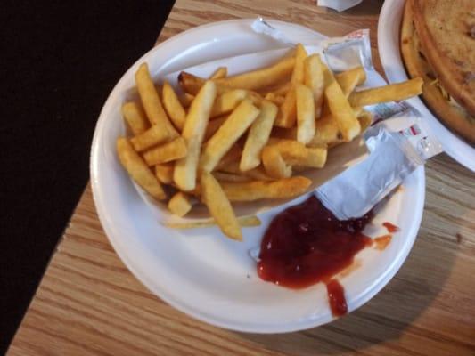 Fries....excuse the open ketchup. Lol