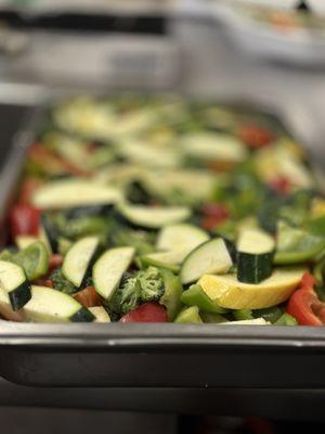 Vegetable medley prep looking delicious