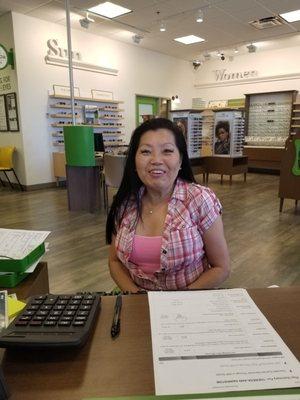 Melody at Pearle Vision on N. Hayden Road.  The absolute best Optician.