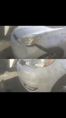 2005 Toyota Sienna front bumper repair