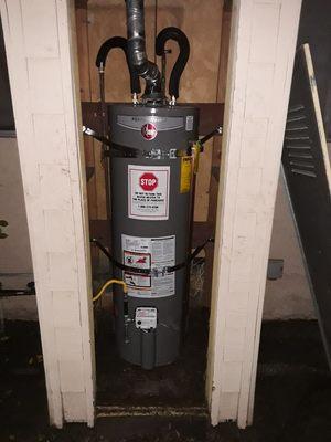 40 and 50 gallon water heater installations