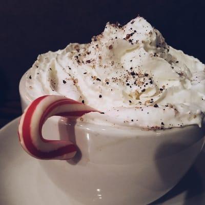 Seasonal mocha: Candy Cane Mocha. YUMMY!