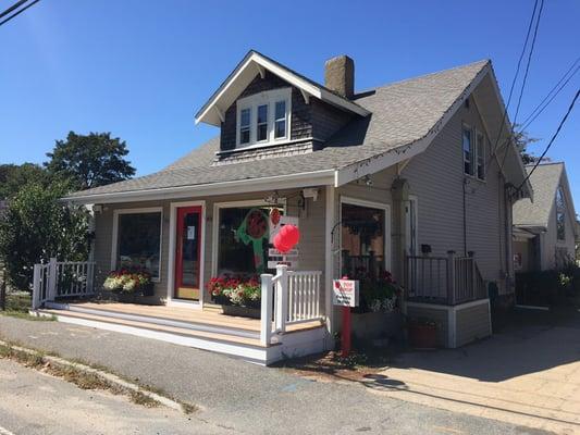 The front/outside of the Red Balloon Toy Shop, as seen from Route 6. Solid selection of toys, games, stuffed animals, etc.