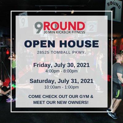 9Round Open House dates and times!