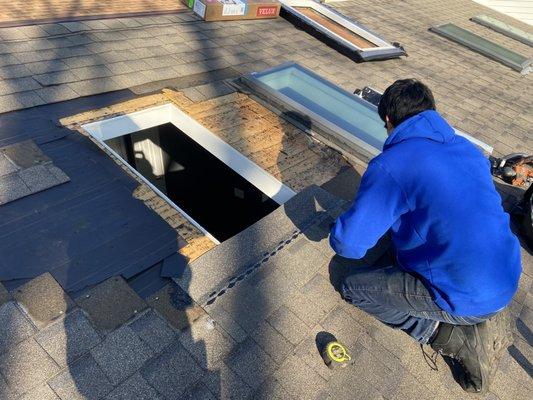 New skylight installation