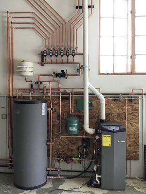 New high efficiency boiler and Indirect water heating system