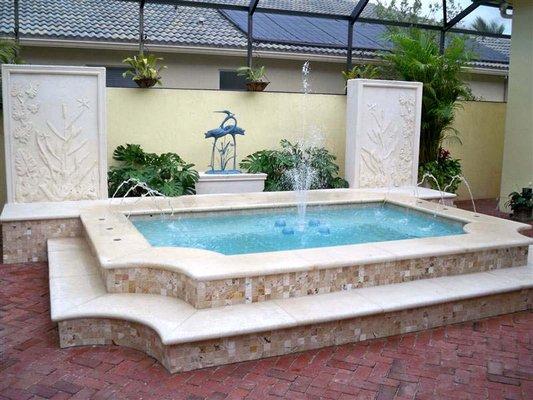 AFTER: Fountain and spa completed. Wellington, FL