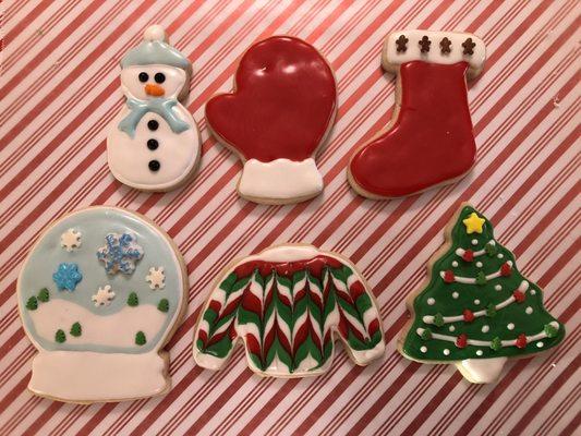 This is a picture of some cookies my family decorated with one of Nicole's DIY take home kits.