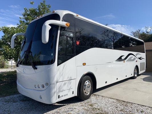 This is our 38passenger Party Bus. This is the Nicest Largest Bus in Tampa Bay give us a call. #partybusrental #limo