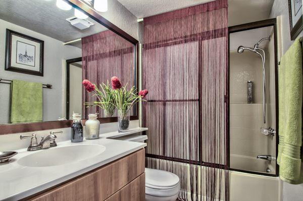 Bathroom at Desert Boutique Apartment Homes in Palm Springs, California.