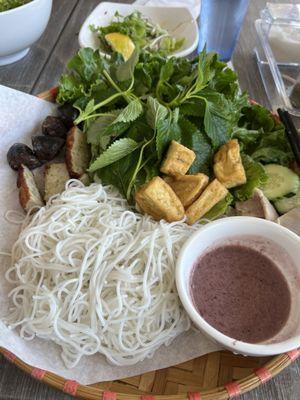 Bún đậu mắm tôm Bn u Mm Tm (Vermicelli, Tofu & Fermented Shrimp Paste Source)