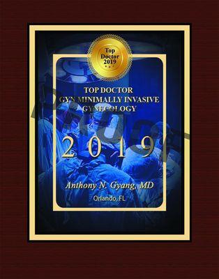 2019 Top Doctor  Minimally Invasive Gynecology