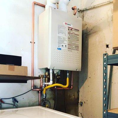 Noritz Tankless water heater installation in Porter Ranch.