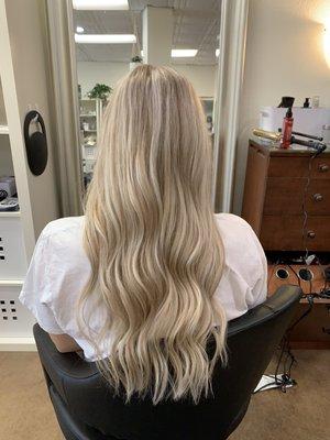 Icy blonde highlights