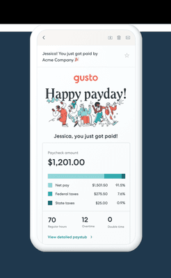 The Numbers Girl, LLC simplifies payroll with Gusto. Happy Payday!