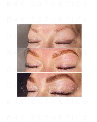 Brow shape and tint progression to achieve ideal method and desired color