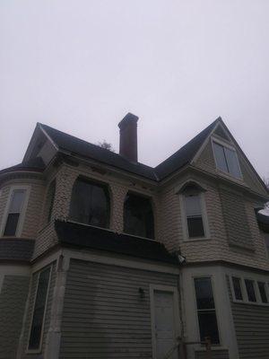 Historic district 142 Williams st. Roof and chimney!