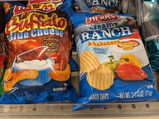 Fun flavors of chips! Buffalo Blue Cheese and Ranch Habanero