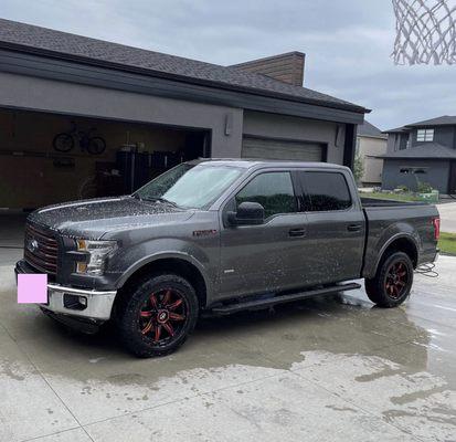 F150 during the cleaning process