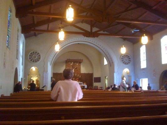 Inside the church