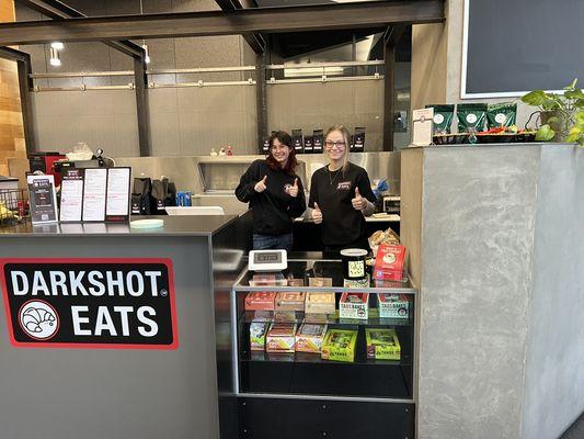 Our shop is open. Happy baristas here to get you want you want.