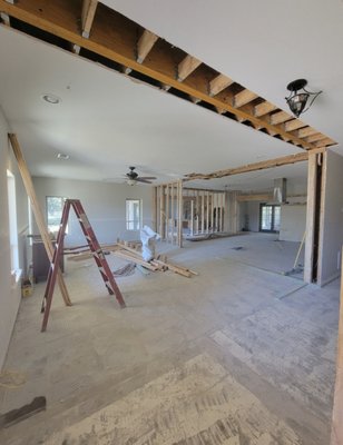 Before picture of a beautiful kitchen and home remodel!