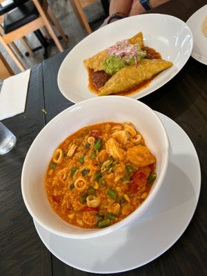 Seafood and Rice and Crab Empanadas