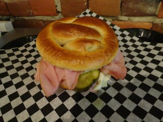 Tangleberries famous Knotty Pete's Hot Ham & Cheese!