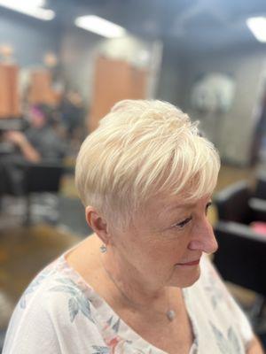 Color and haircut done by Tina Montez text to schedule an appointment at 951-233-3478