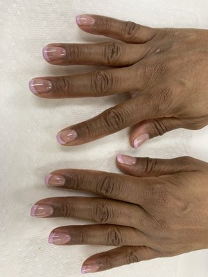 French mani w/ pink