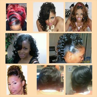 More random hairstyles I have created. Uodo, sew in, quickweaves