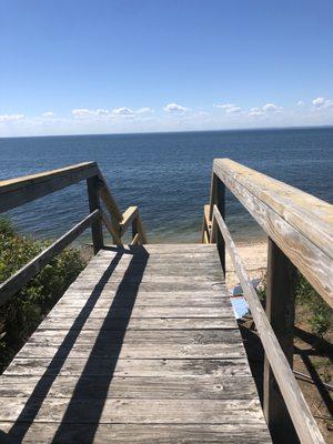 Stairs to the private beach