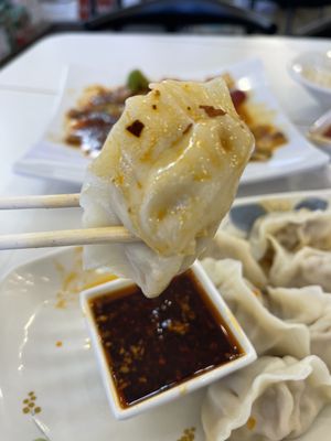 Steamed B1. Pork Scallion Dumplings (potsticker)