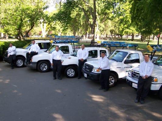 Our technicians with trucks out in Land Park.