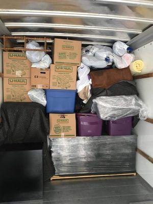 Packed truck