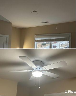 Fan installed