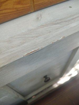 Scratched furniture