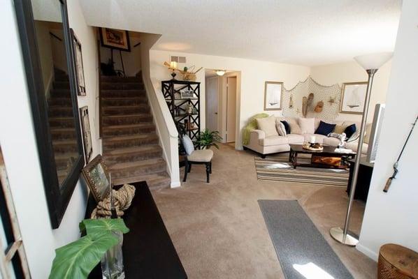 Spacious Living Room in our 2 BR Town Home