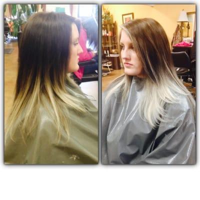 haircut and ombre color by Kristine McMillan Beeding