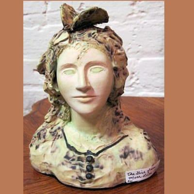 Jacquelyn Lowery Sculpture, Lady of Moss Lake,  ceramic