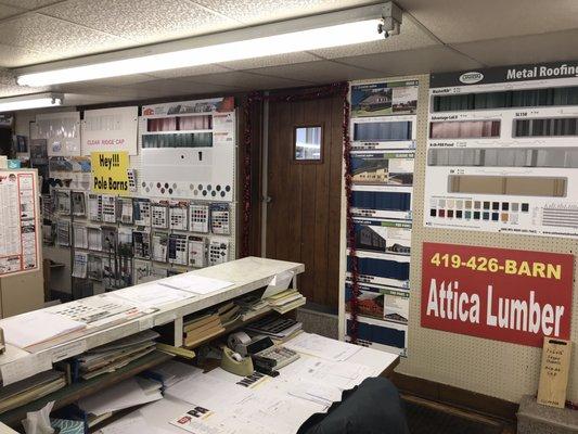 Interior showroom located in Attica, Ohio.