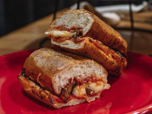 Meatball Parmesan Sandwich