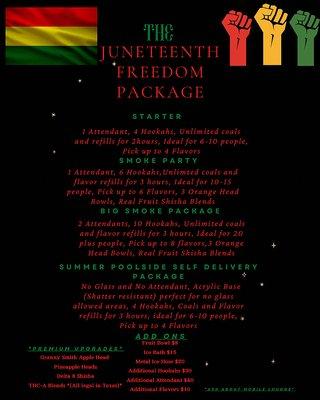 Juneteenth Packages now available!!! Please reach out with any questions.