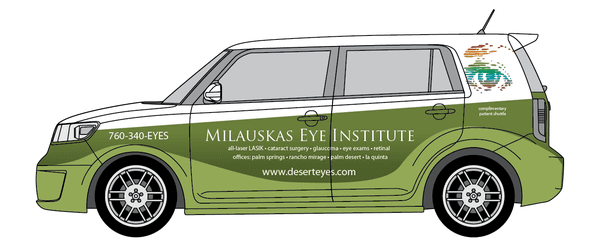 Vehicle wrap design for Milauskas Eye Inst.