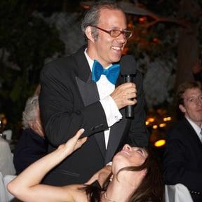 MCing the toasts at a lovely wedding on the beach in Santa Monica