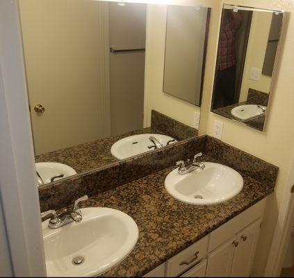 New granite or tiled bathrooms, most with double sinks and newer fixtures, medicine cabinets and plenty of storage.