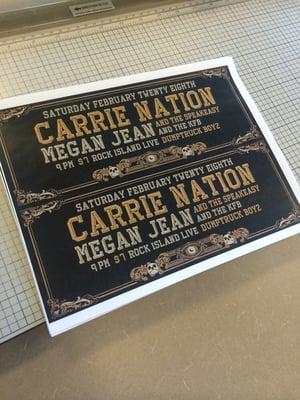 I'm excited about this Carrie Nation show!