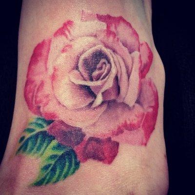 Rose tattoo by Ben Lashley